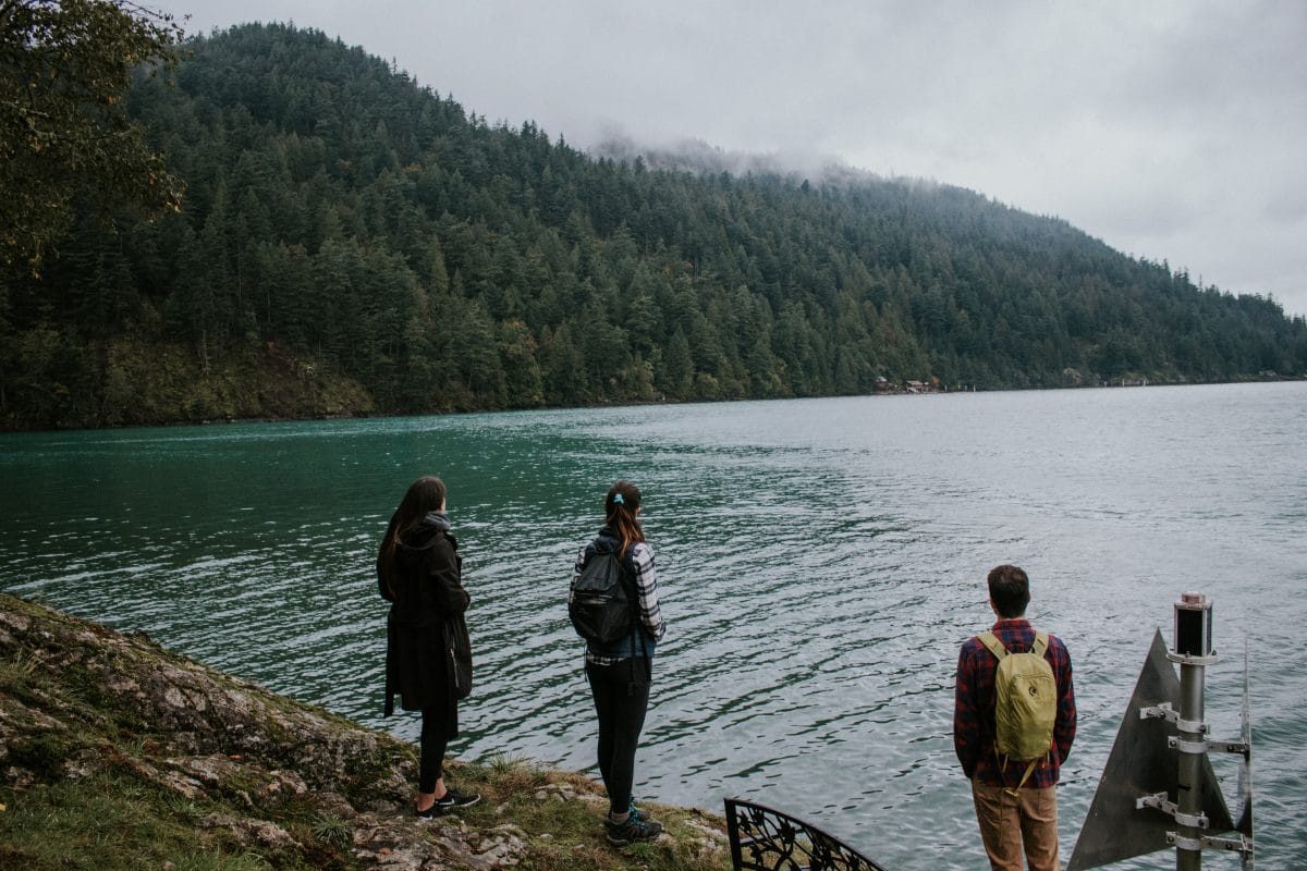 hiking by water